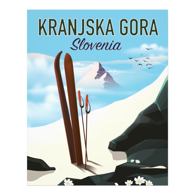 Foto Kranjska Gora Eslovênia - poster de esqui (Frente)
