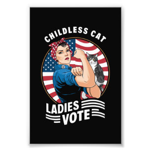 Foto Lady Gato Sem Fios Vote Vintage Rosie O Rivete