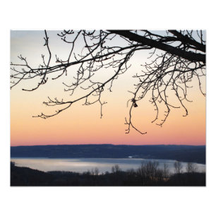 Foto Lago Cayuga no por do sol