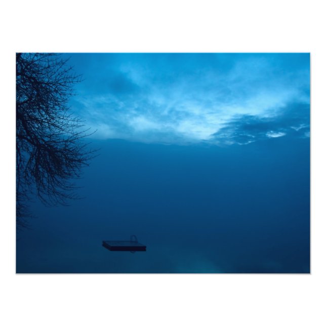 Foto Lago congelado na Noite de Foggy (Frente)