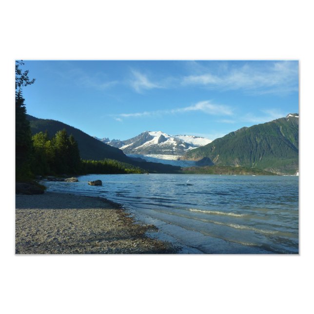 Foto Lago Mendenhall na paisagem de Juneau Alasca (Frente)