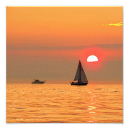 Foto Lago Michigan Sunset e Boats