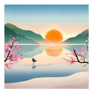 Foto Lago Minimalista Zen Sunrise