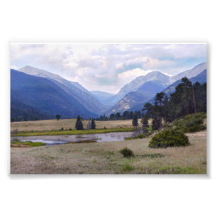 Foto Lago sheep, parque nacional de montanha rochosa,