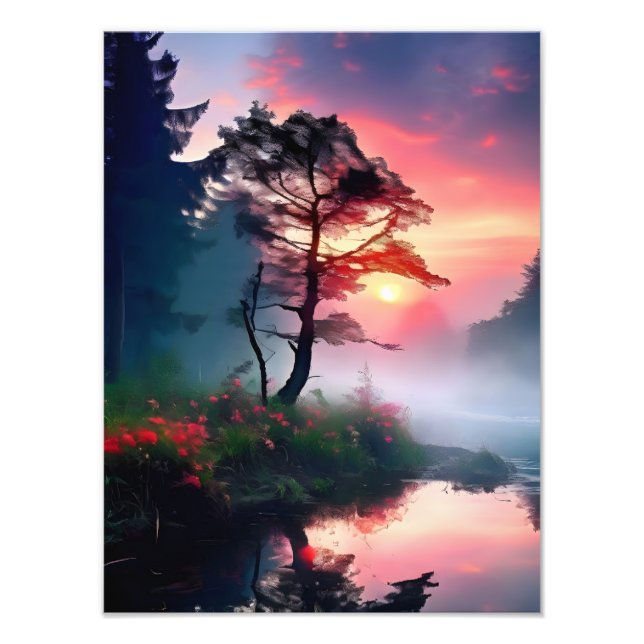 Foto Lago Sunset Tranquil (Frente)
