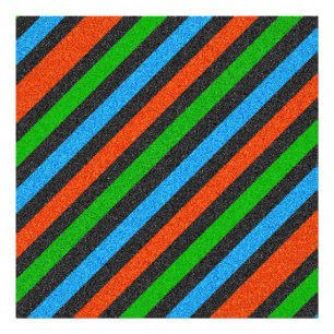 Foto Laranja, Azul, Verde, Brilho Negro Striped