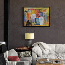 Foto Large Abstract Acrylic Painting