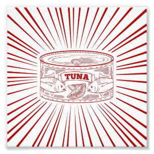 Foto Lata de atum-vintage design