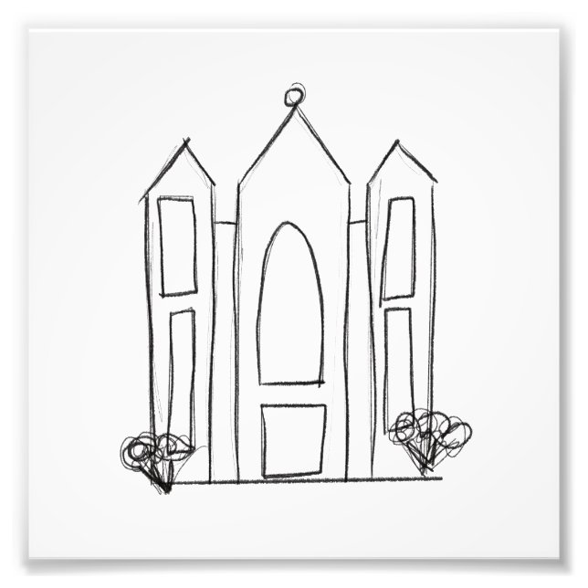 Foto LDS Salt Lake City Temple simples mormon moderno (Frente)