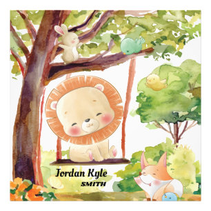 Foto Leão, Raposa, Coelho e Pássaros Balançando Natu