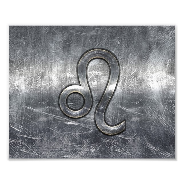 Foto Leo Zodiac Sign in Grunge Distressed Style (Frente)