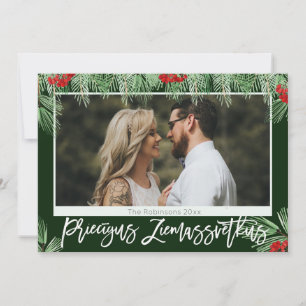 Foto letão de Priecigus Ziemassvetkus da aguarela