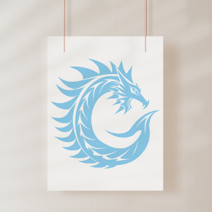 Foto Letra C Estilizada com Dragão, Alfabeto de Dragão,