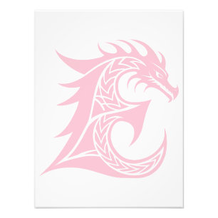 Foto Letra E Estilizada com Dragão, Alfabeto Dragão, Mo