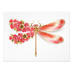 Foto Libélula flor com jóias sakura