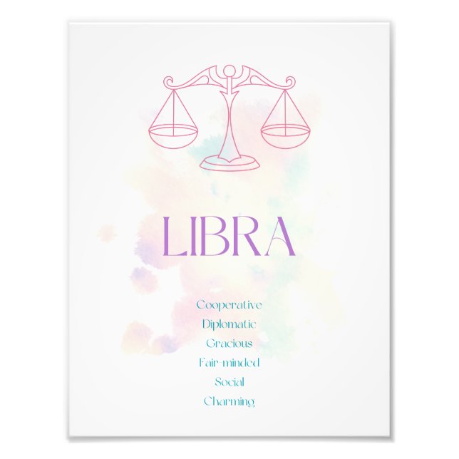 Foto Libra Zodiac Art Impressão (Frente)