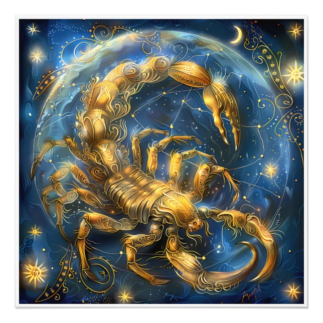 Foto Linda Astrologia Símbolo de Nascimento Zodiac (Frente)