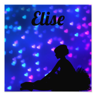 Foto Linda Ballerina com Corações Flutuantes