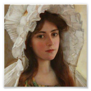 Foto Linda jovem senhora por Albert Lynch, arte vintage