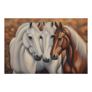 Foto Linda pintura de cavalos