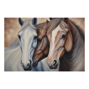 Foto Linda pintura de cavalos