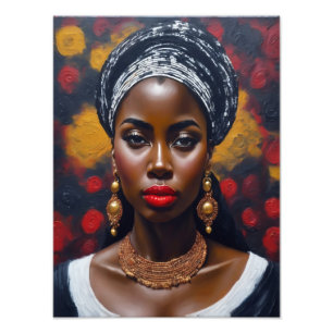 Foto Linda pintura negra africana