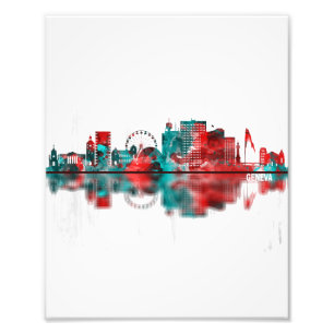 Foto Linha do Skyline da Suiça de Genebra