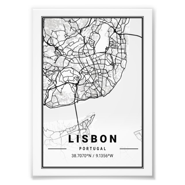 Foto Lisboa - Mapa da Cidade Luz de Portugal (Frente)