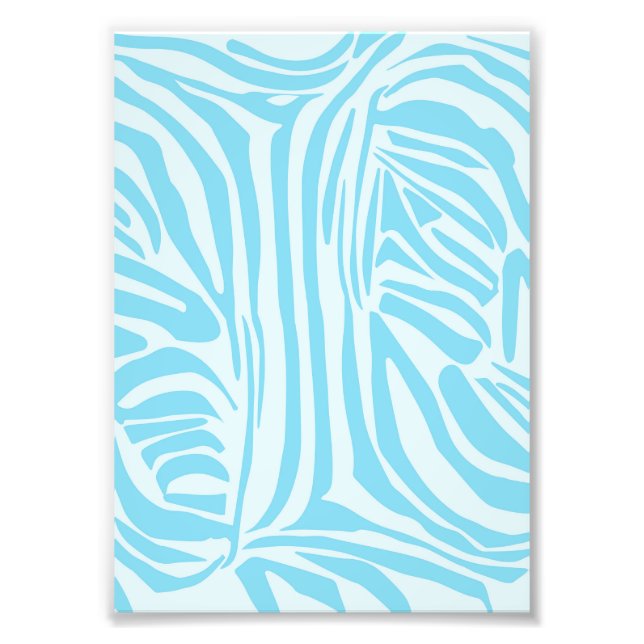 Foto Listras Ousadas de Zebra Azul e Branco (Frente)