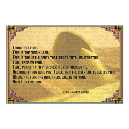 Foto Litany Contra o Medo Shai Hulud e Fremen Text