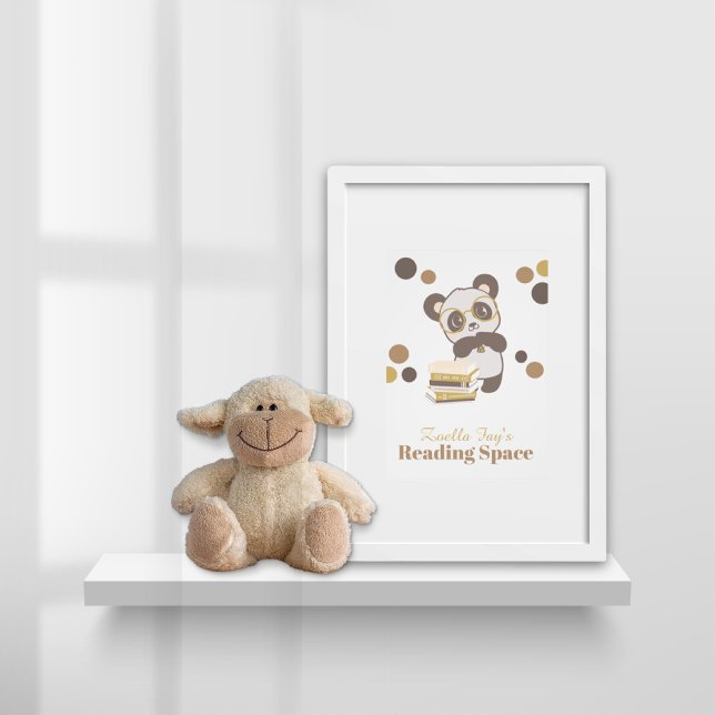 Foto Livro Personalizado do Canto de Leitura da Sala de (Reading Collection Photo Print Panda)