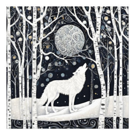 Foto Lobo Branco Moderno de inverno