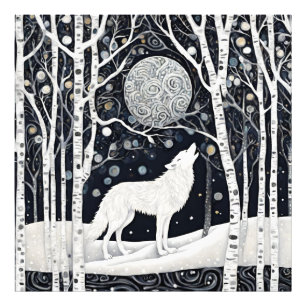 Foto Lobo Branco Moderno de inverno