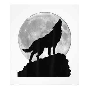 Foto Lobo na Lua da Camisa T - Legal cão de cheio como