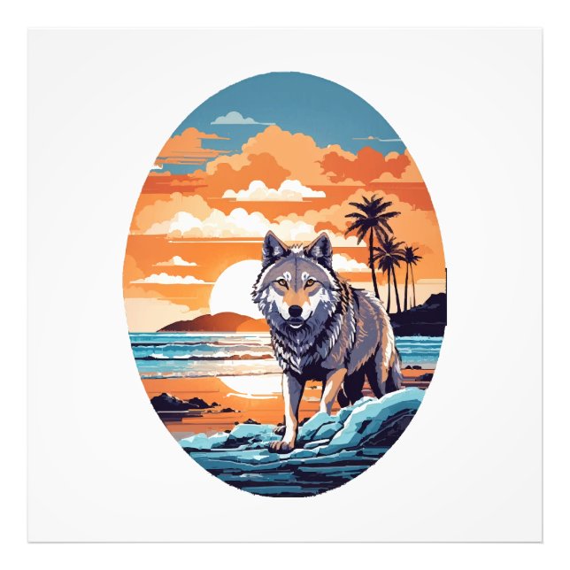 Foto Lobo na Praia (Frente)