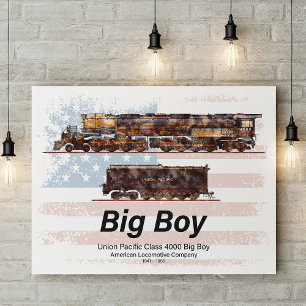Foto Locomotiva Americana de Comboio de Vintage com Big