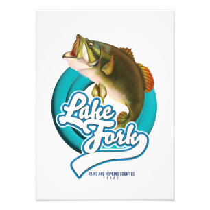 Foto logotipo da pesca no Lago Fork Texas.