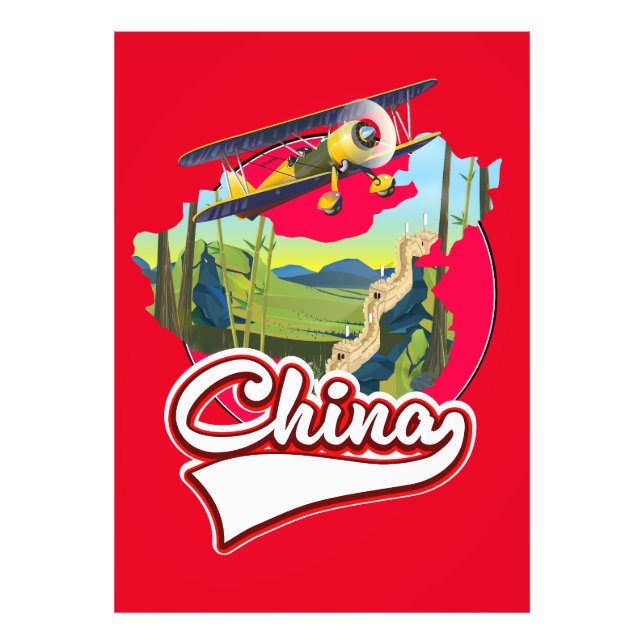 Foto Logotipo do mapa de Viagem da China (Frente)