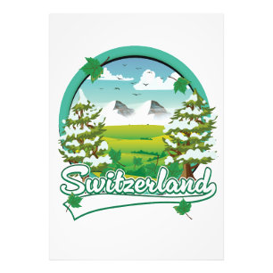 Foto logotipo viagem retrô da suiça
