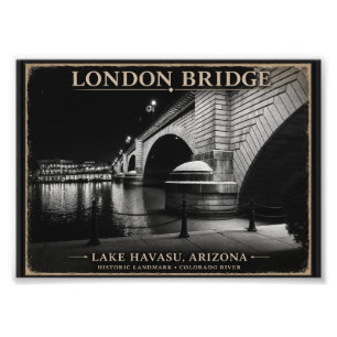 Foto London Bridge Preto e Branco Noturno
