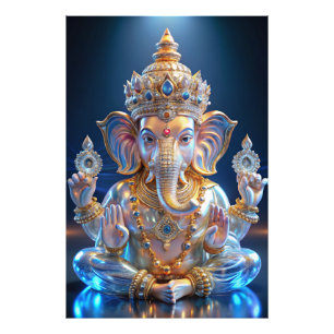 Foto Lorde Shree Ganesha Crystal & Diamond Escultura