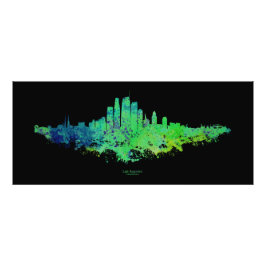 Foto Los Angeles City Skyline - Verde limão Azul