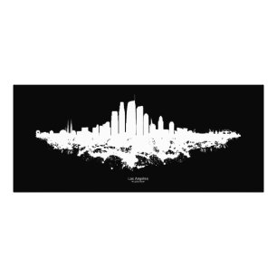 Foto Los Angeles City Skyline Watercolor