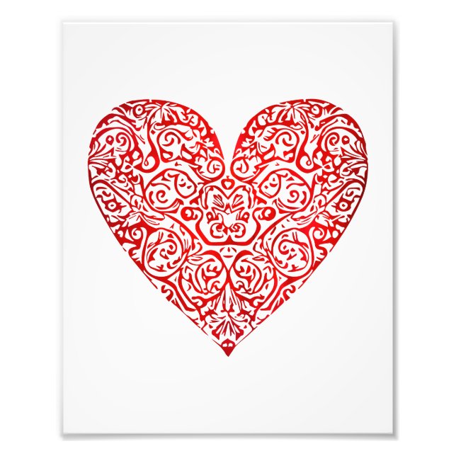 Foto Love Doodle Heart Abstrato Art, nº 02 (Frente)
