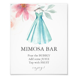 Foto Love is In Bloom Bridal Shower Mimosa Bar Sign