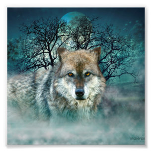 Foto Lua Cheia do Lobo na Névoa
