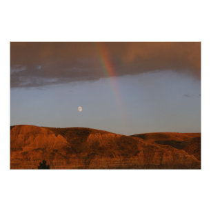 Foto Lua e arco-íris juntos