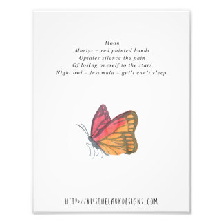 Foto Lua - Imprimível por 8,5 x 11 Poesia