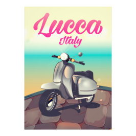 Foto Lucca Itália pôster de viagem de scooter para impr