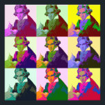 Foto Ludwig Van Beethoven Pop Art<br><div class="desc">Beethoven (1770-1827) era um compositor e pianista clássico e romântico</div>